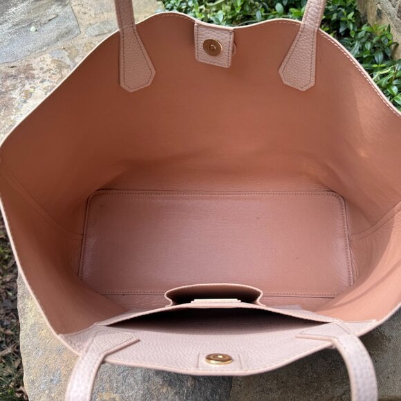 Tory Burch Light Pink Pebbled Leather Tote - Picture 5 of 10